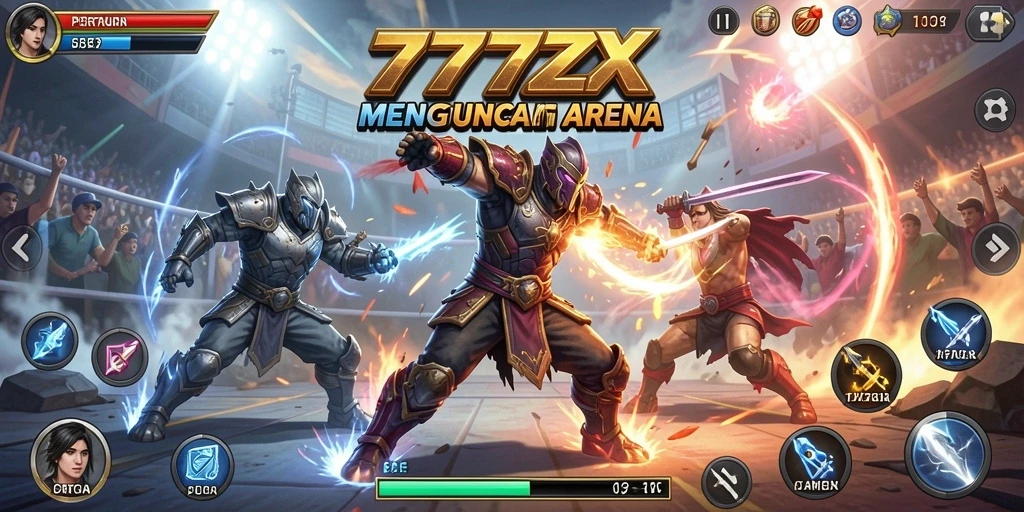 Screenshot gameplay 777ZX menampilkan pertarungan seru dalam gaya Fighting.