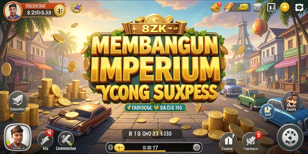 Tampilan utama gameplay 8ZK yang menampilkan aksi Tycoon yang seru.