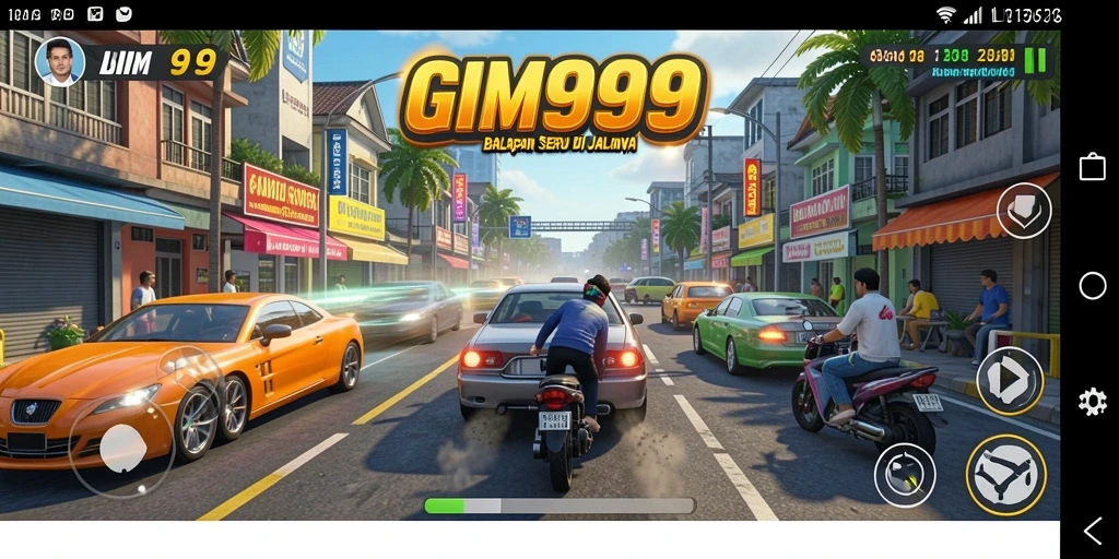 Tampilan gameplay GIM999 yang seru dan mendebarkan.