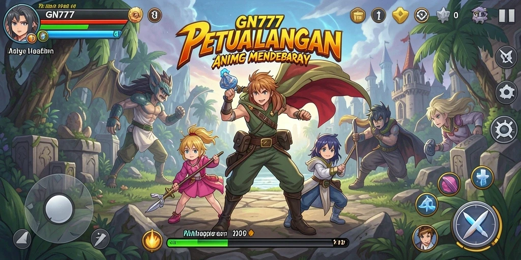 Screenshot gameplay GN777 menampilkan karakter anime yang beraksi.