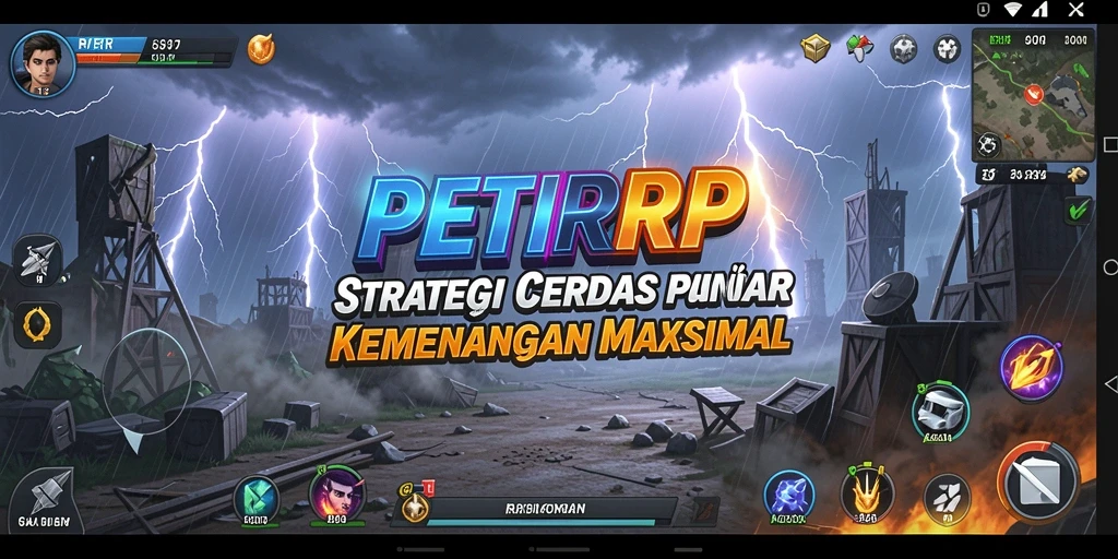 Screenshot gameplay PETIRRP yang menunjukkan aksi strategi intens.